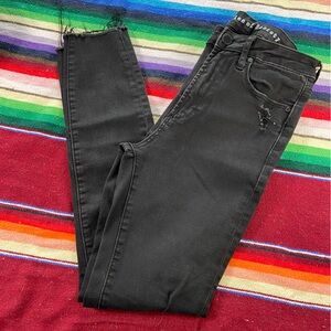 Articles Of Society Black Distressed Skinny Jeans Stretch High Waist/Rise Sz 26
